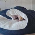 Hooded Dog Bed: Super Soft Burrow Pet Cave, Washable