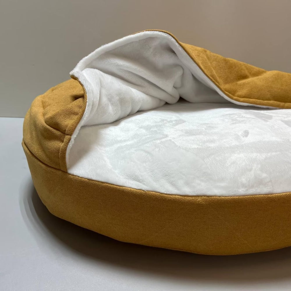 Large Hooded Dog Bed | Cozy Washable Dog Cave for Big Dogs