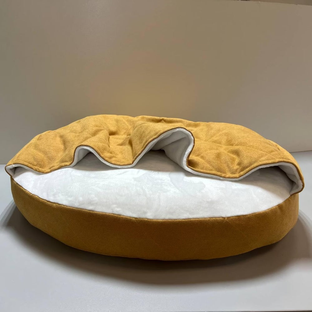 Large Hooded Dog Bed | Cozy Washable Dog Cave for Big Dogs